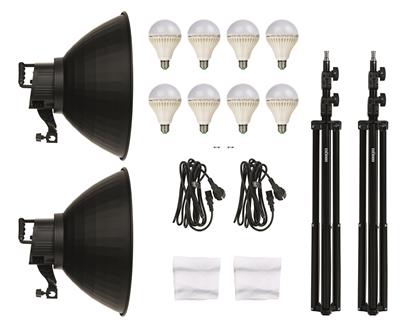 DL-400 Continuous Light Kit (4x10W 2x+Stands 2x)